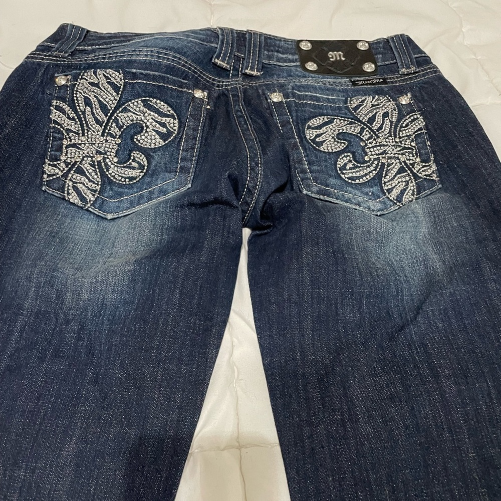 NWT miss me embellished pocket boot cut jeans 29x34